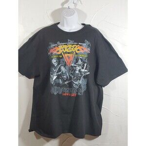 Samy Hagar 2024 Tour w/Loverboy Graphic Short Sleeve Band Tee Black Cotton XL